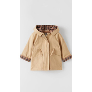 ｜二手♥︎童裝86公分｜Zara 兒童 風衣 鋪棉 連帽外套