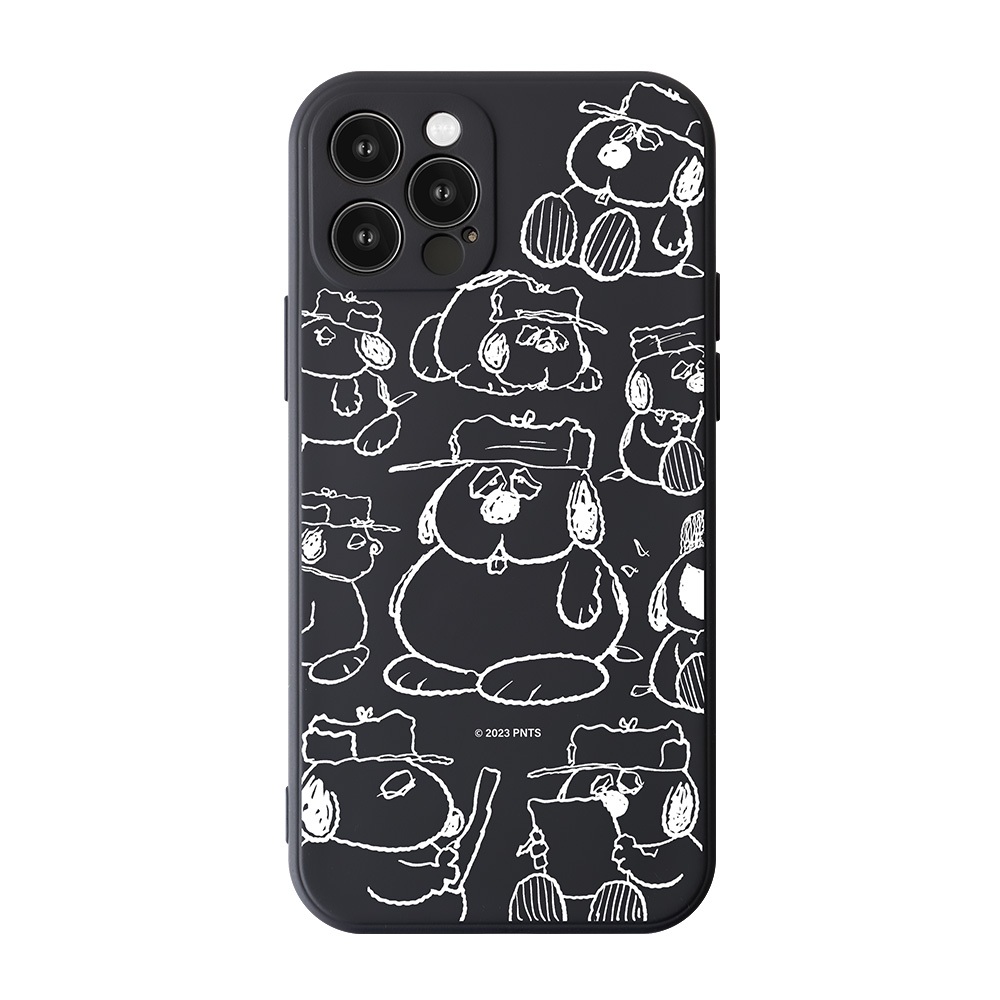 【TOYSELECT】SNOOPY史努比線條歐拉夫純色矽膠iPhone手機殼