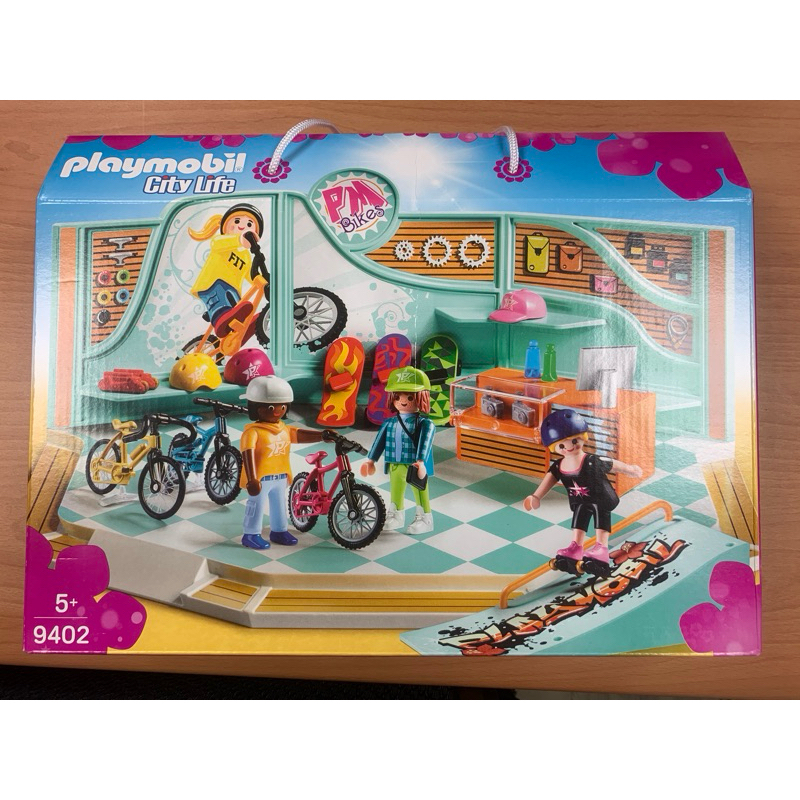 德國 Playmobil 摩比 9402 購物趣 自行車和滑板店 極限運動 家家酒 角色扮演