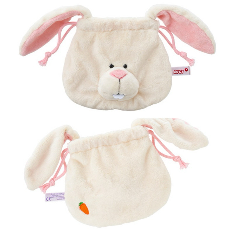🍄現貨🍄日本 兔子耳朵NICI 兔子 束口袋 袋子 立體耳朵造型 收納袋 收納包 小物包 化妝包