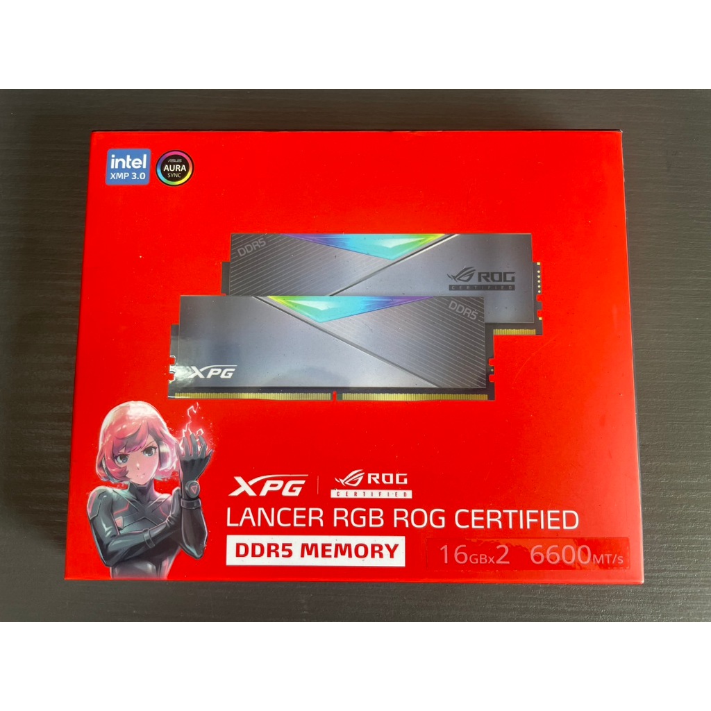 ADATA XPG LANCER RGB ROG認證 DDR5 6600【16GBx2】一鍵超頻/桌機 記憶體