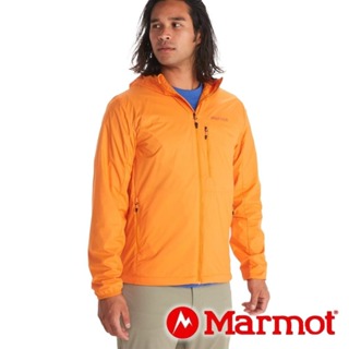 【Marmot】男防風軟殼保暖連帽外套『橙椒橘』M12692