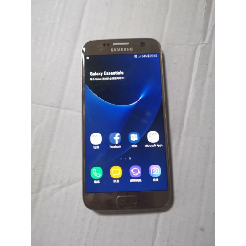 零件機Samsung Galaxy S7 g930fd (4G/32G) 5.1吋電池膨脹，背蓋撐開