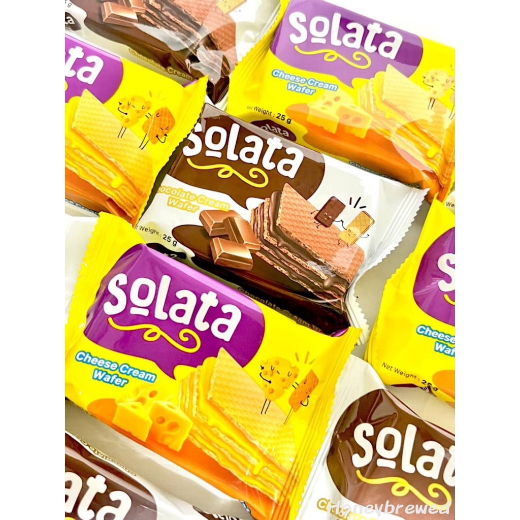 【Solata 啵啵酥拉威化餅】巧克力威化餅 起士 起司 威化餅 夾心酥 25g 餅乾 印尼餅乾 小包裝 休閒零嘴