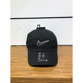 Nike 黑色運動帽 Club Swoosh 黑色軟帽FB5369-010