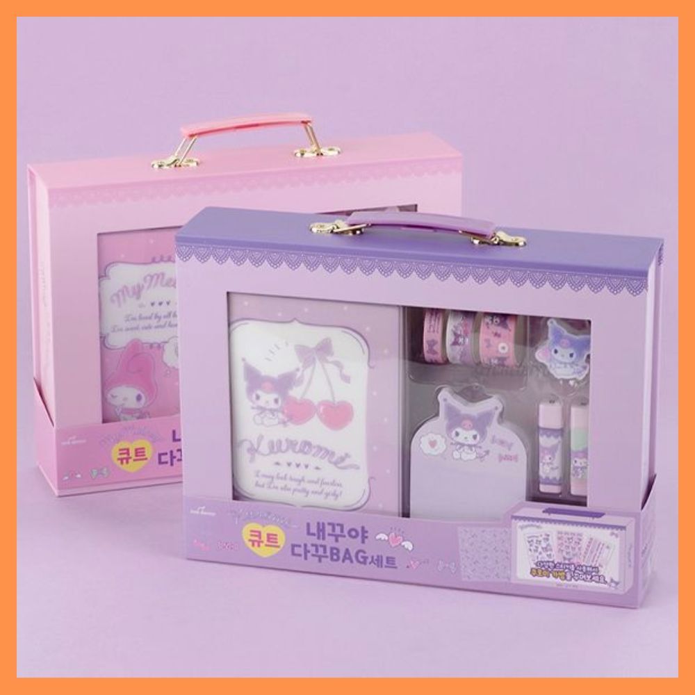 [MBB🇰🇷現貨附發票]韓國 美樂蒂 庫洛米 手帳禮盒組 貼紙 印章 生日禮物 紙膠帶