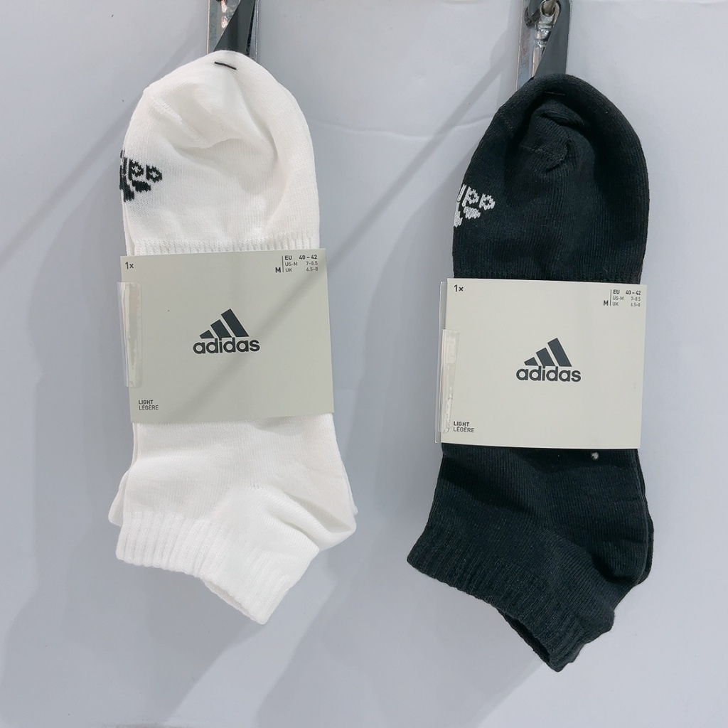 adidas 黑色 白色 舒適 透氣 一雙入 襪子 隱形襪 踝襪 IC1330 / HT3465