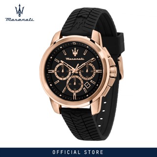 【2年國際保修】 瑪莎拉蒂Successo 44mm 男士三眼計時石英腕錶 -R8871621012 -(日本機芯)