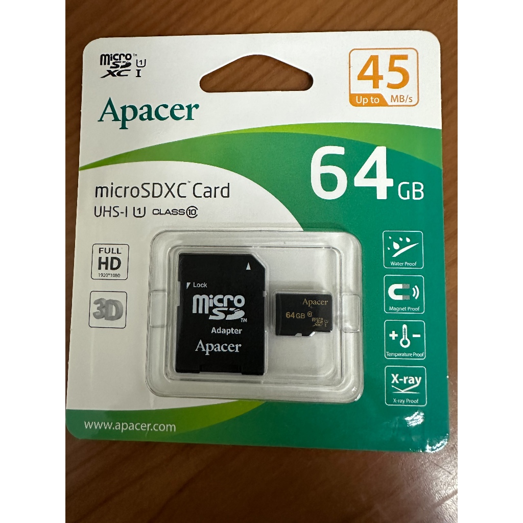 (含稅) 台灣原廠公司貨 Apacer宇瞻 sd 64GB MicroSDXC 64G記憶卡