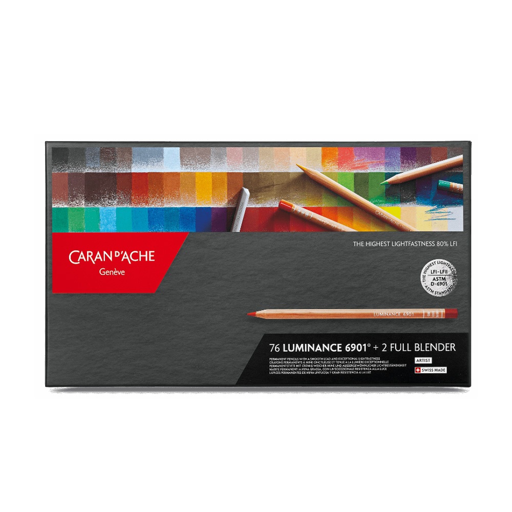 CARAN d'ACHE 瑞士卡達 LUMINANCE 極致專家級油性色鉛 76色 /盒 6901.776