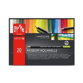 CARAN d'ACHE 瑞士卡達 MUSEUM AQUARELLE博物館級水溶性色鉛 風景20色/盒 3510.420