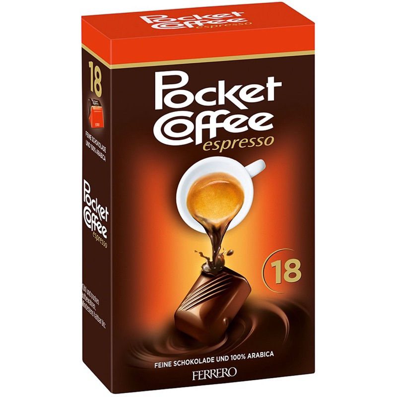 義大利Pocket Coffee Espresso 18er濃縮咖啡巧克力18入
