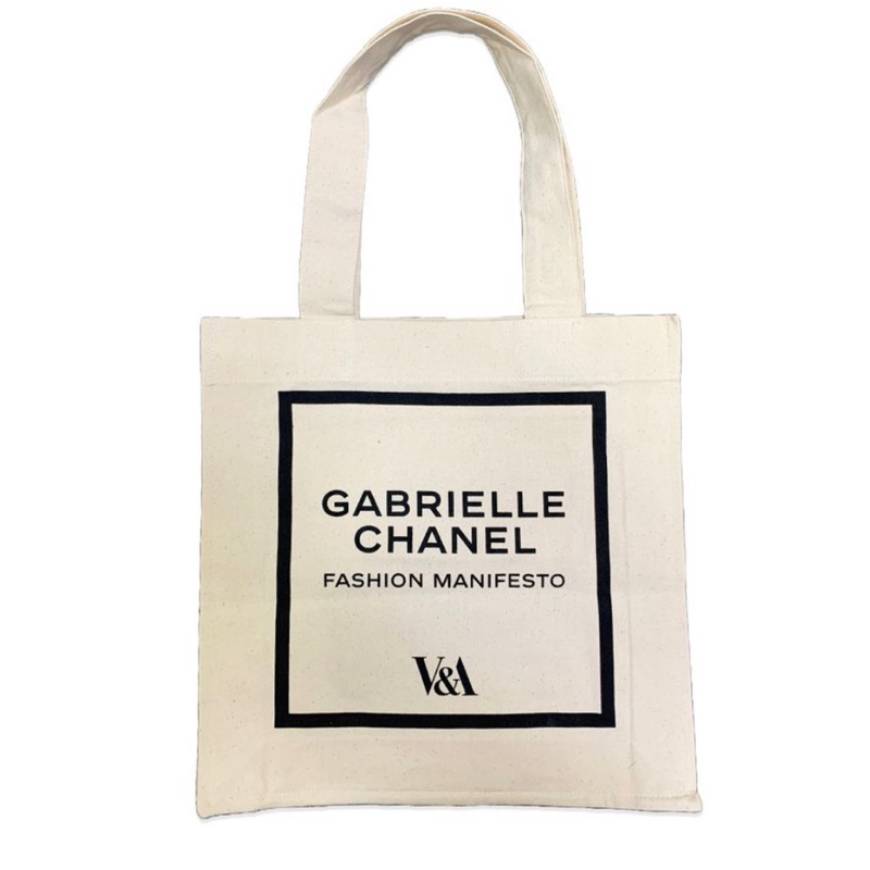 （全新現貨*1）CHANEL V&A 帆布包 白色 博物館帶回來 私訊有優惠