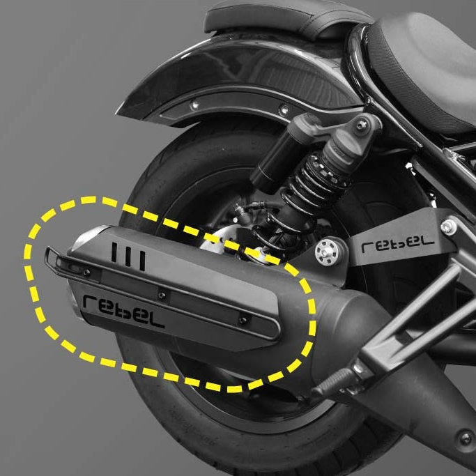 rebel1100排氣管防燙蓋組 適用於 Honda Rebel 1100T改裝排氣管防燙蓋 rebel500S 腳踏車