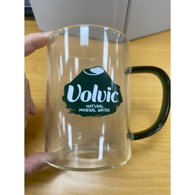 全新Volvic tea cup set富維克 玻璃杯 杯具組 含攪拌匙及矽膠杯蓋