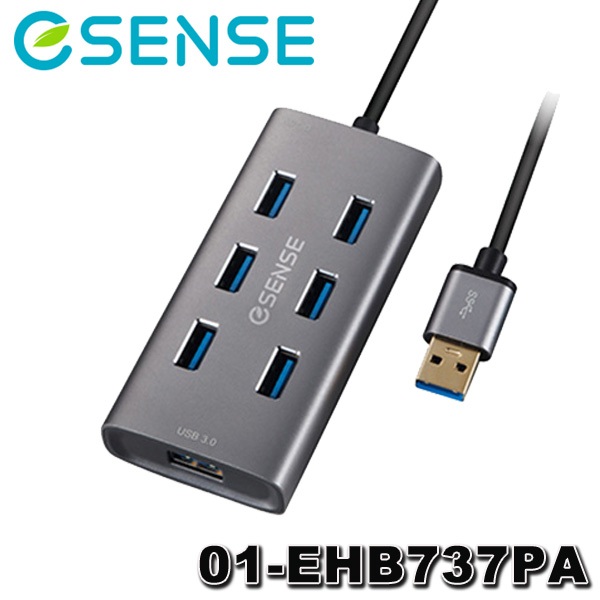 【3CTOWN】含稅 eSENSE逸盛 01-EHB737PA 737PA 鋁合金 7埠 USB3.0 HUB