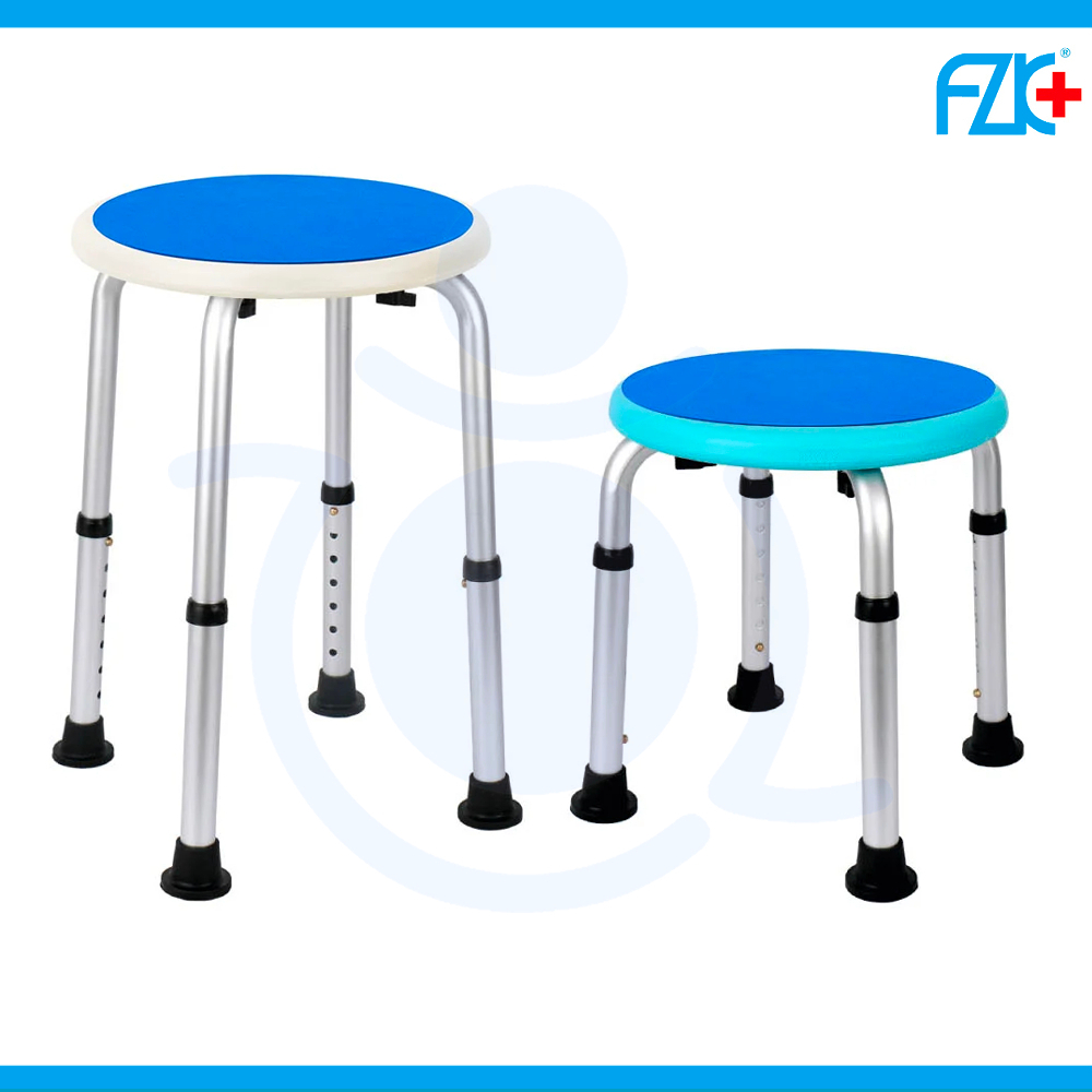 富士康 鋁合金圓形洗澡椅 高度可調 軟坐墊 沐浴椅 洗澡椅 FZK-5003 FZK-0030 和樂輔具