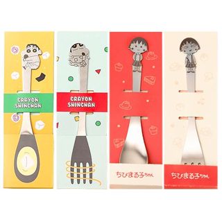 蠟筆小新／櫻桃小丸子 不鏽鋼湯匙／叉子(1入) 款式可選【小三美日】DS005384