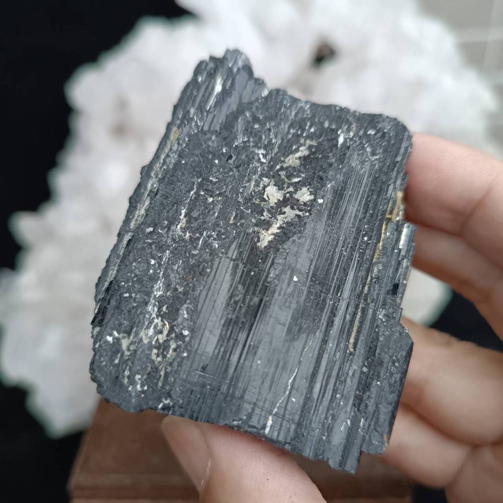 飛水晶-69(303g)黑碧璽(電氣石)雲母共生原礦