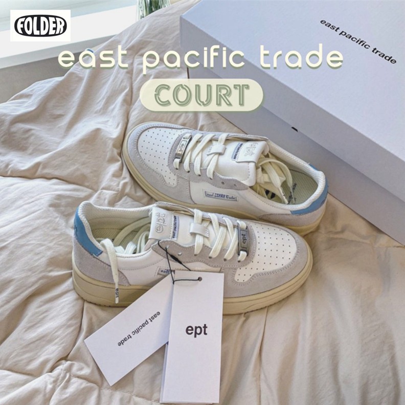 🇰🇷購入附憑證 EPT COURT East Pacific Trade 復古皮革小白鞋 黑 白 奶油底 休閒情侶鞋板鞋