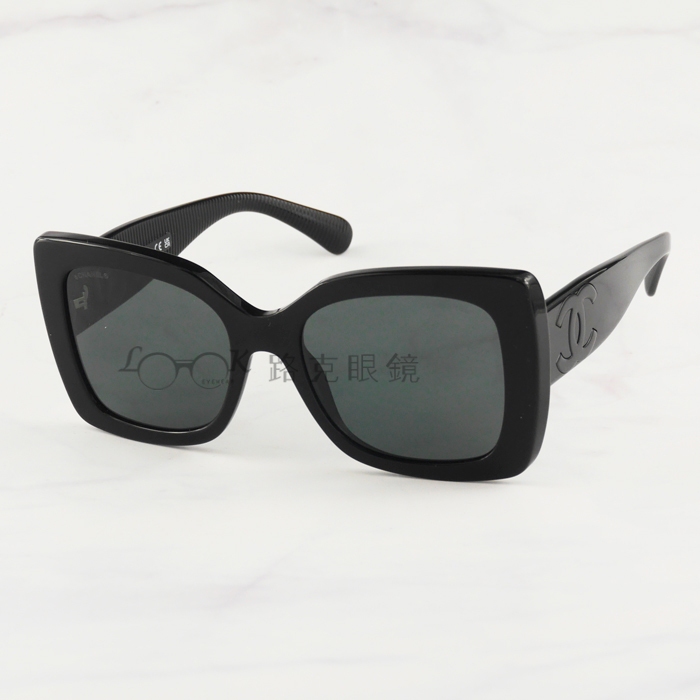 【LOOK路克眼鏡】Chanel 香奈兒 太陽眼鏡 黑框 粗鏡腳 CH5494 888 S4