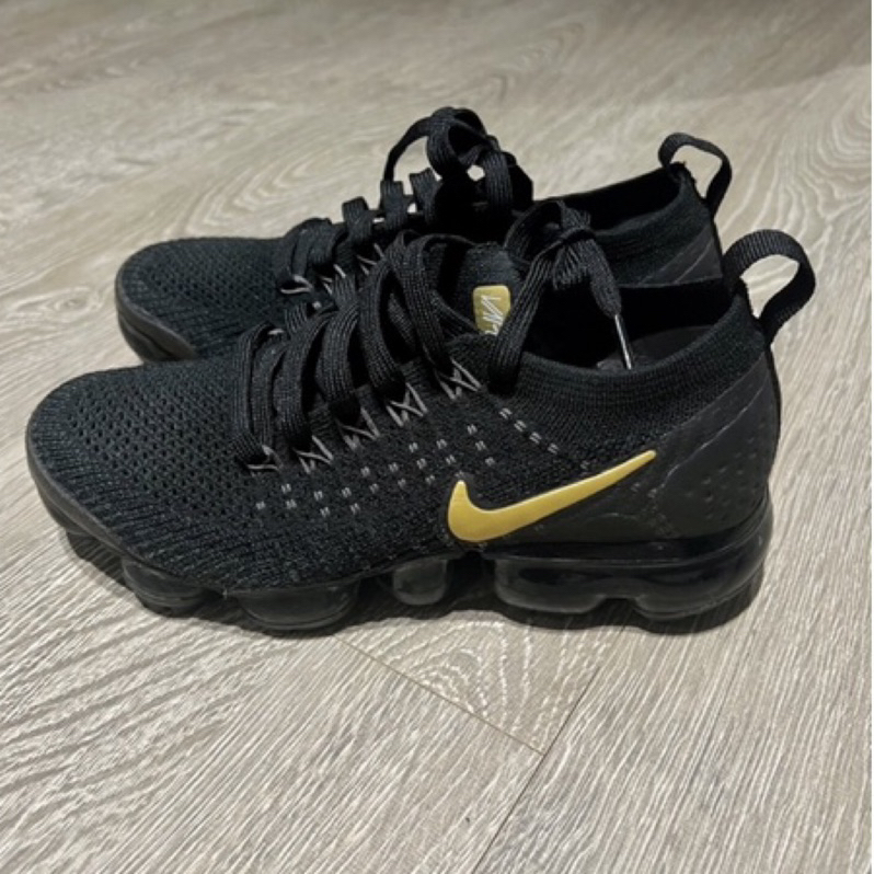 NIKE AIR VAPORMAX FLYKNIT 2 黑金  黑魂 二手女鞋