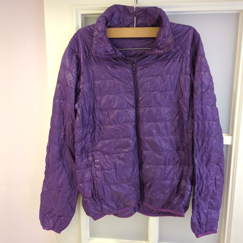 Uniqlo 紫色輕羽絨外套 尺寸S 附收納袋