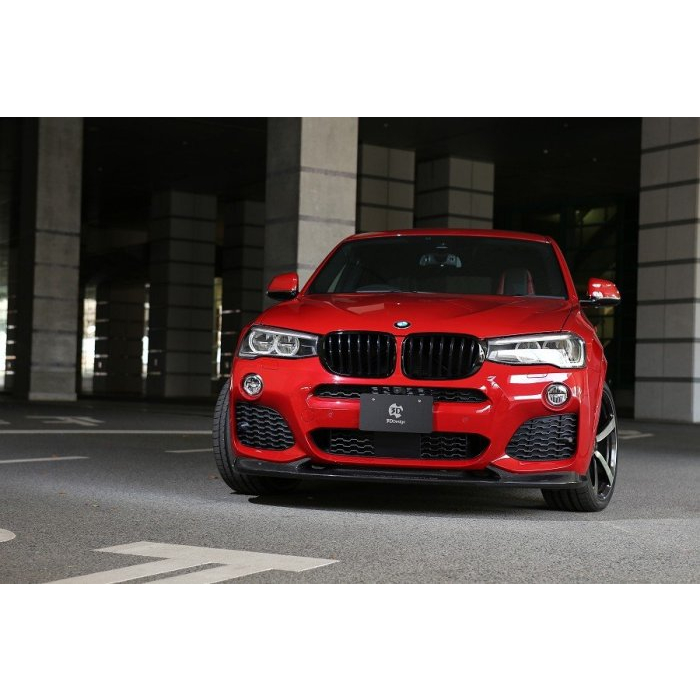 3D design BMW F26 X4 M-Sport 前唇擾流板（碳纖維）【YGAUTO】