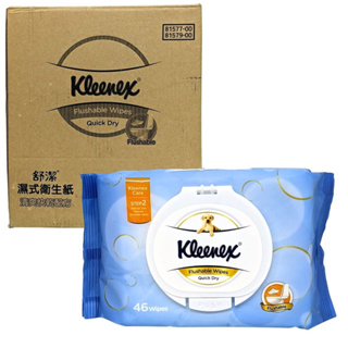 Kleenex 舒潔 濕式衛生紙 46張 X 32入 (原箱出貨) 濕式 衛生紙 隨身包 W123333 COSCO代購