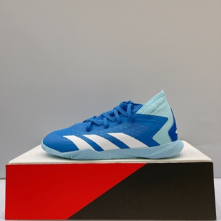 adidas PREDATORACCURACY.3 FG IN 中童 藍色 室內 平底 運動 足球鞋 IE9448