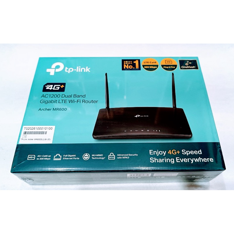 TP-Link 4G無線網路分享器 Archer MR600 AC1200  SIM卡 路由器 wifi 分享器