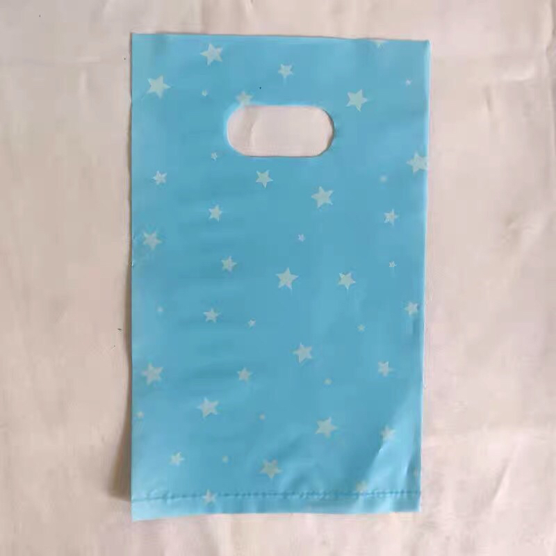 (A114)藍底星星飾品袋 精美塑料手提袋.購物袋.送禮提袋