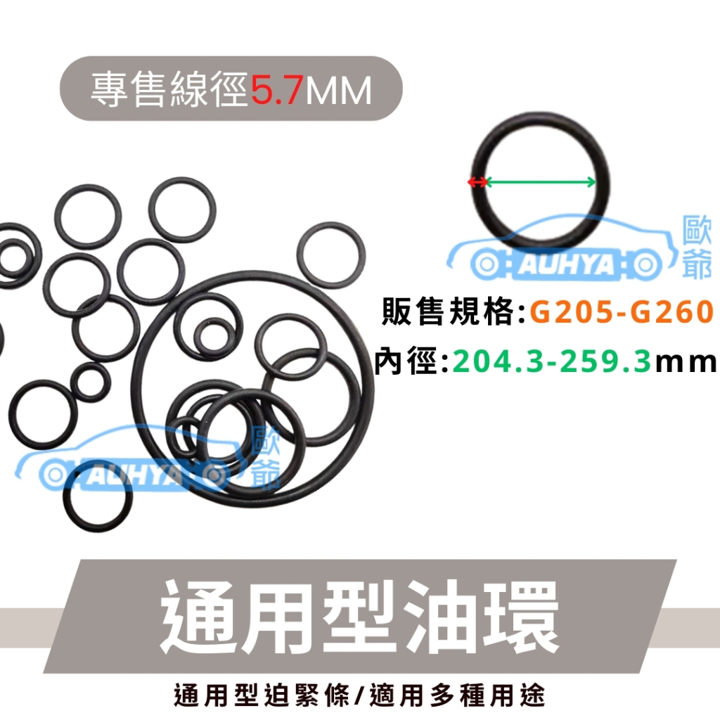 【歐爺  現貨】	G205-260 G系列O型油環 緊迫條O-Ring橡膠圈 密封圈O型圈 氣密墊片NBR 矽膠 氟橡膠