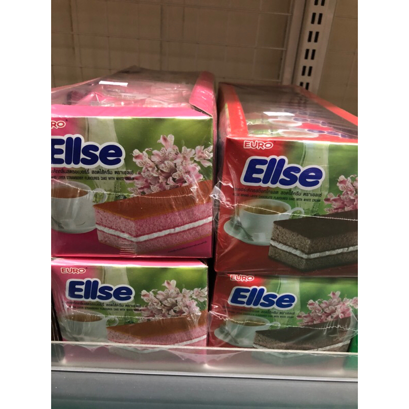 泰國 Ellse 小蛋糕 巧克力 草莓 香濃蛋糕 跨國甜點 零食 24入