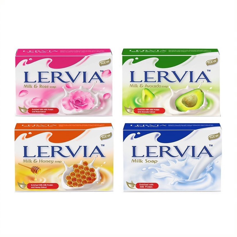 新品上市！印尼 Lervia 牛奶嫩膚皂(90g) 經典牛奶 酪梨潤澤 蜂蜜保濕 玫瑰亮白