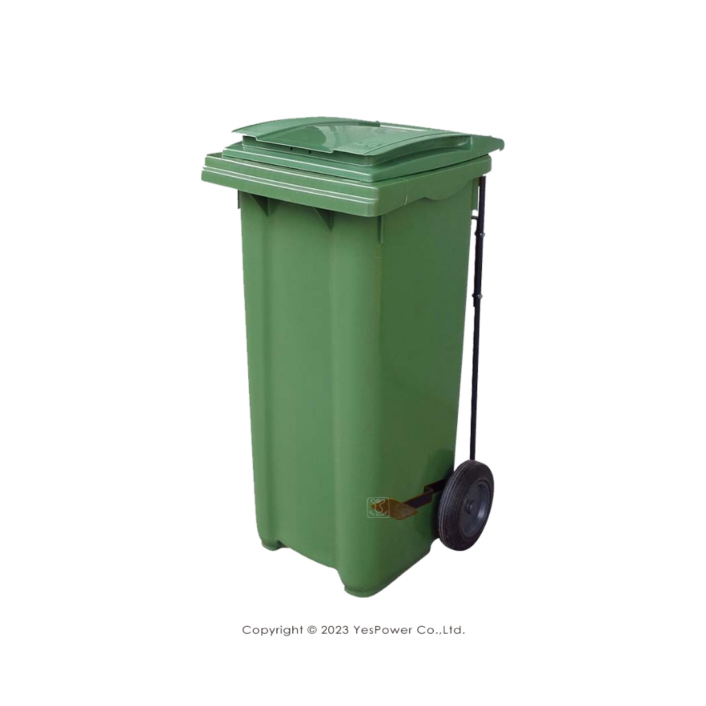 【含稅】RB-121G 腳踏垃圾回收托桶 (綠) 120L 腳踏二輪回收托桶/腳踏式垃圾子車/腳踏式托桶/120公升