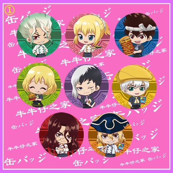 Dr.STONE 新石紀 胸章 徽章 石神千空 琥珀 鉻 淺霧幻 獅子王司 冰月 西園寺羽京 龍水 動漫