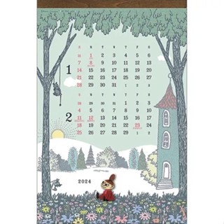 (便宜出清最後一件)嚕嚕米 日曆 moomin 年曆 姆明 小不點 阿金 2024 月曆 日本 木製頁眉女兒日貨選品 🎎