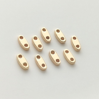宏雲Hongyun-Ala-0801--14K包金保色雙排小米珠隔珠配件雙孔隔片diy手工串珠手鏈飾品材料