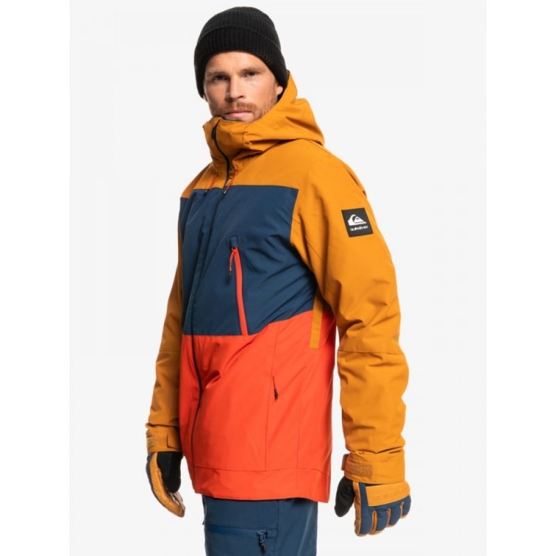 QUIKSILVER 橘黃 長袖 專業  滑雪外套 雪衣 防水 防風 戶外休閒 登山