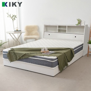 【KIKY】宮本床頭箱 一件組 台灣製造｜✧單人加大、雙人5尺✧ 多格收納附插座床頭箱