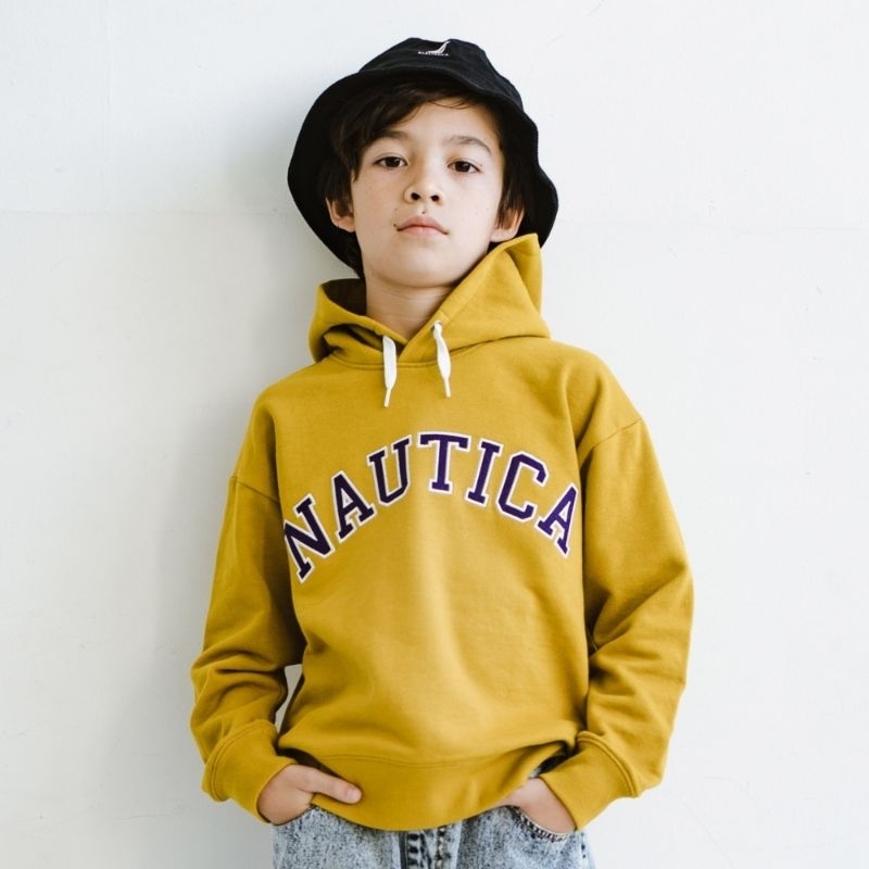 【現貨】【23AW】日本童裝 Branshes Nautica logo字母帽T 連帽長袖上衣