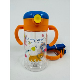 【Dora美日代購】*現貨*日本Skater zoo 動物園 兩用 透明 吸管 水壺 學習杯 370ml KSHW2