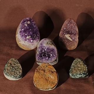 拇指晶鎮 迷你晶鎮 小晶鎮 綠色 粉色 紫水晶 方解石 黃色 綠色 球花 軟糖