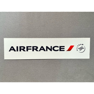 法國航空 AIR FRANCE LOGO 白底藍字 航空公司 防水3M貼紙120x30 mm
