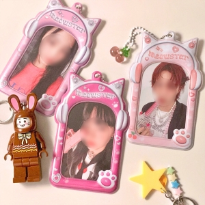 vouz ☄ 韓國Ducky World~ 可愛動物 貓耳朵 兔耳朵 追星小卡 相片卡套 遊戲卡 保護套
