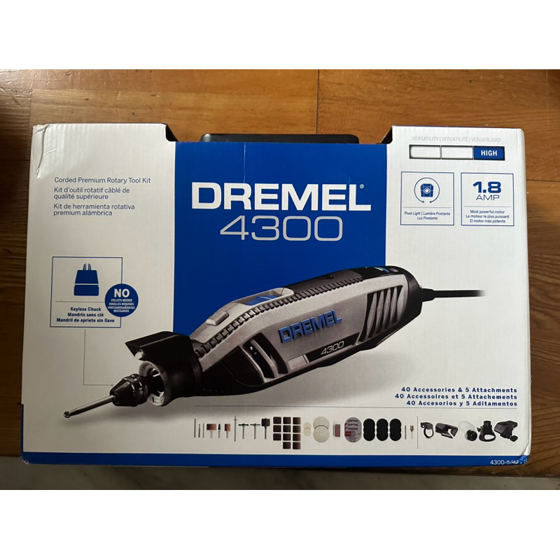 墨西哥原裝 dremel(琢美）4300豪華版手提箱零件組（不含機身 多送顆萬用夾跟套頭 零件盒有拆檢過）