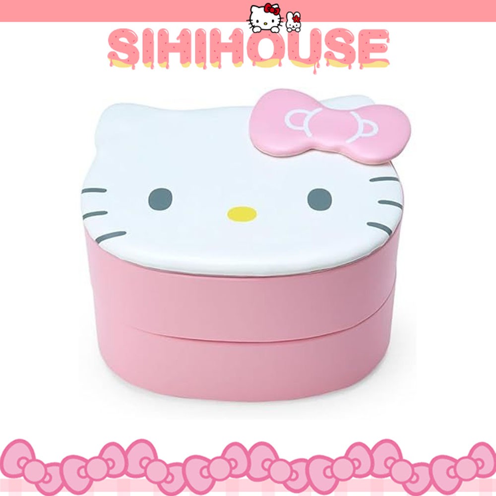 【sanrio三麗鷗】Hello Kitty旋轉雙層飾品盒/彩妝盒/雙層收納盒/今日最便宜/貨到付款/現貨/禮物