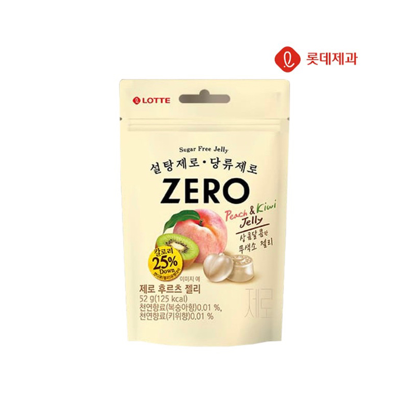 ［蜜蜂愛工作］LOTTE 樂天 Zero零糖低卡水果軟糖 52克