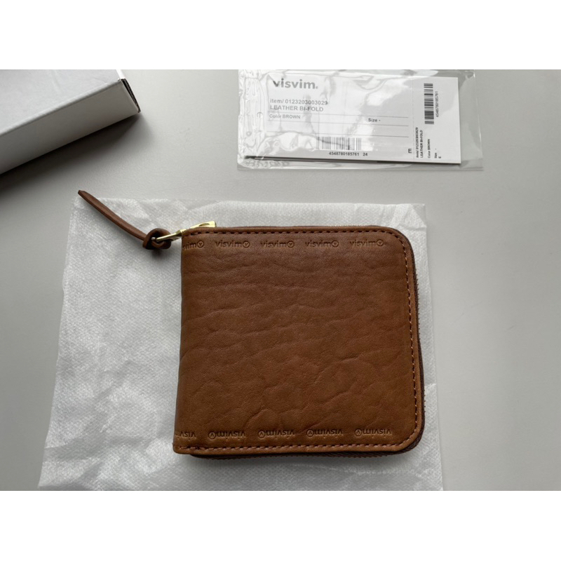visvim Leather Bi-Fold Wallet 馬皮 皮夾 短夾 錢包 咖啡 淺咖啡 riri 全新 現貨